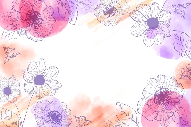 Vetor grátis fundo floral desenhado à mão