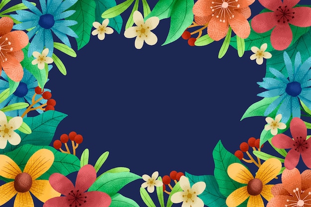 Fundo floral desenhado à mão