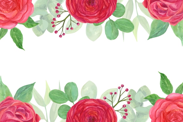 Vetor grátis fundo floral em aquarela