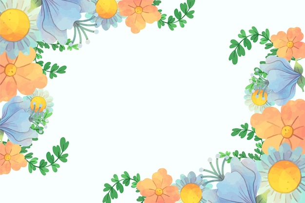 Fundo floral em aquarela