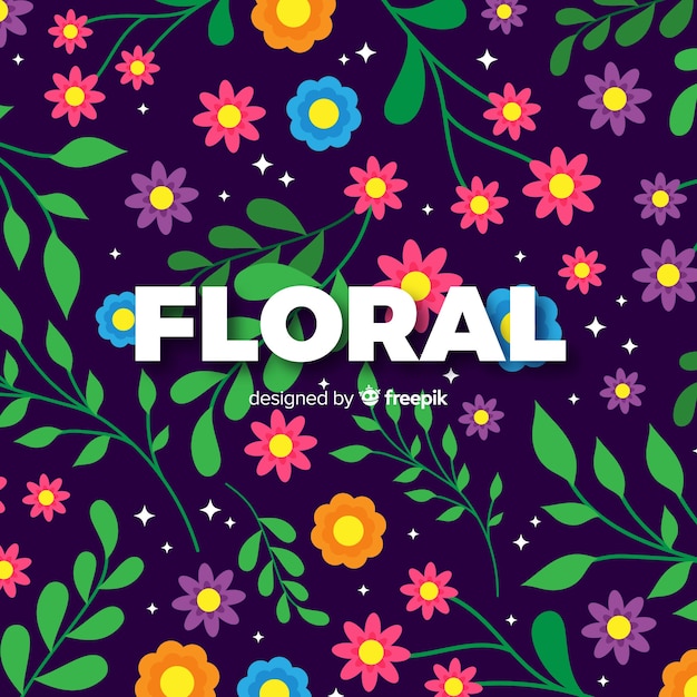 Fundo floral escuro