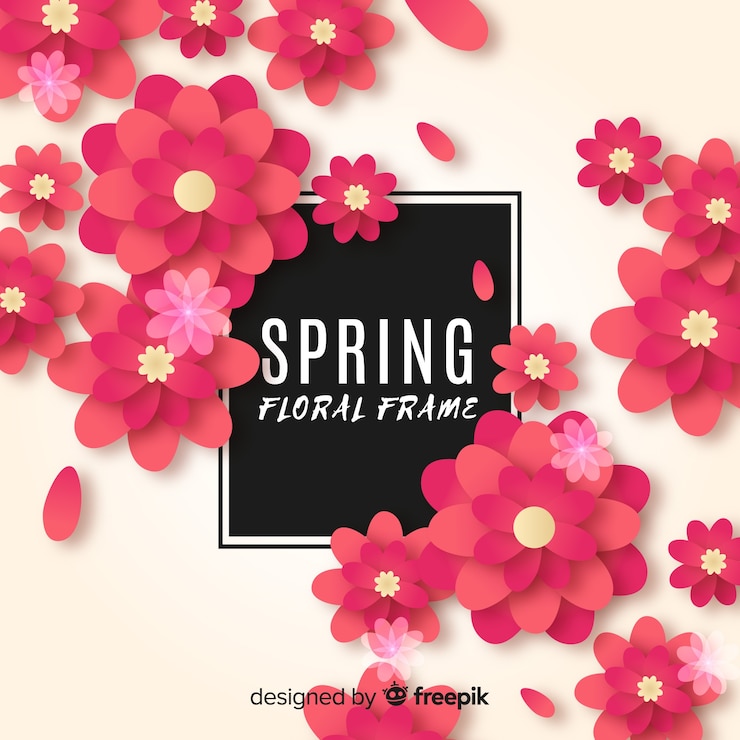Vetor grátis fundo floral linda primavera
