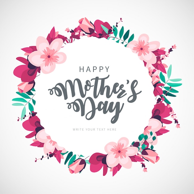 Vetor grátis fundo floral moderno feliz dia das mães