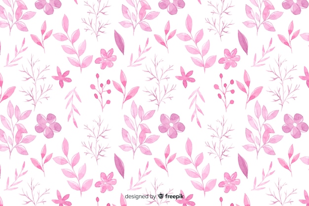 Fundo floral monocromático em aquarela