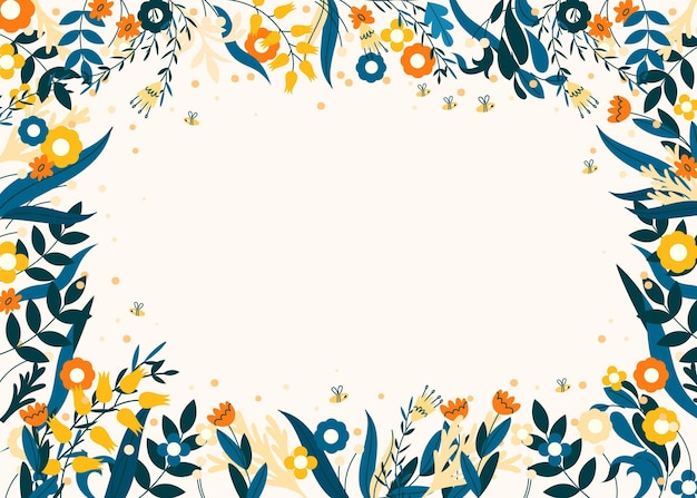 Fundo floral plano