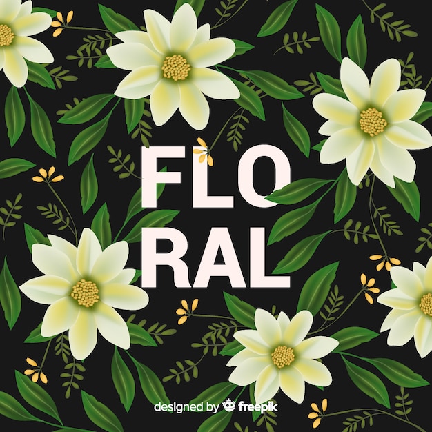 Fundo floral realista