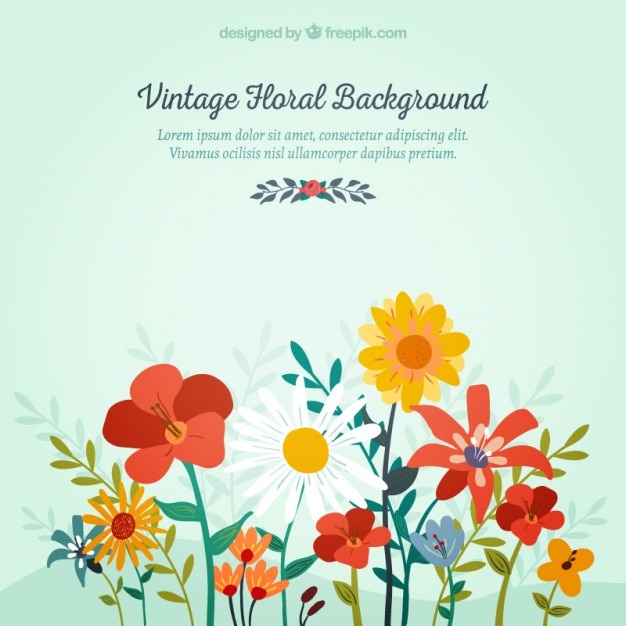 Fundo floral vintage