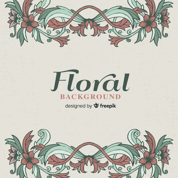 Fundo floral vintage