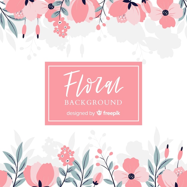 Vetor grátis fundo floral