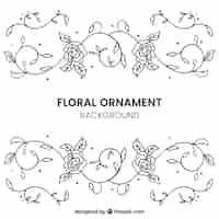 Vetor grátis fundo florido ornamental desenhado à mão