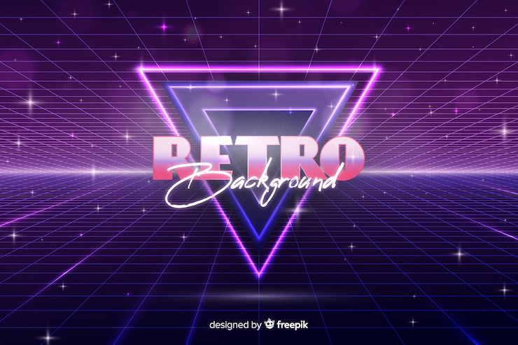 Vetor grátis fundo futurista geométrico tridimensional retro