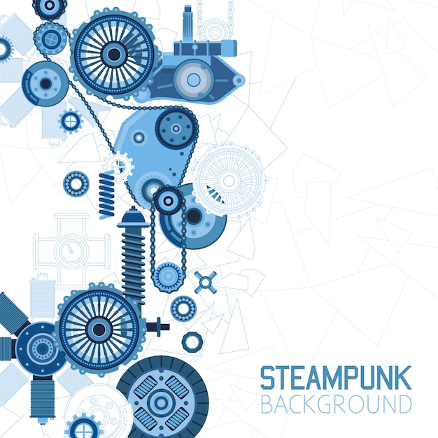 Vetor grátis fundo futurista steampunk