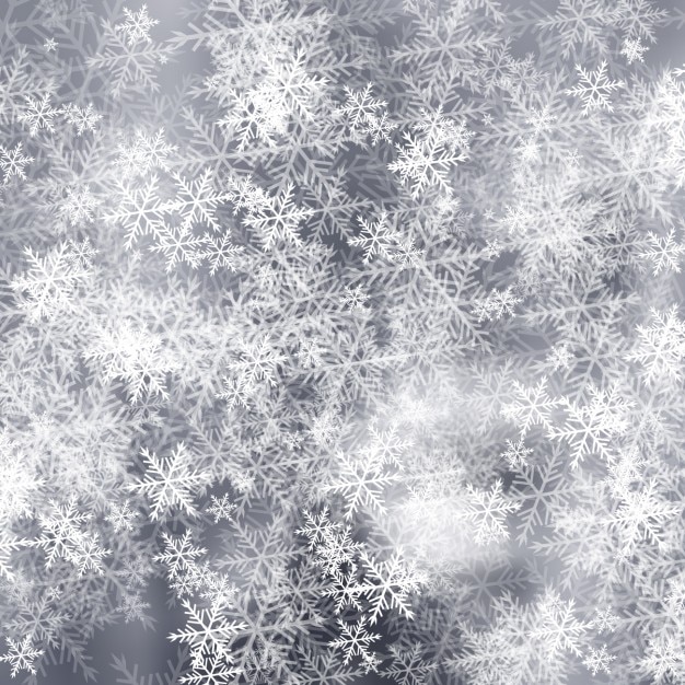 Vetor grátis fundo geada cinzento com flocos de neve