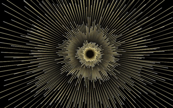 Vetor grátis fundo geométrico circular abstrato padrão de movimento centrado dinâmico starburst