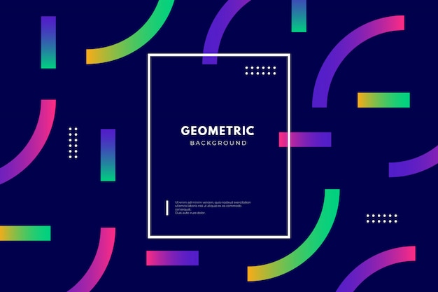 Fundo geométrico com formas gradientes