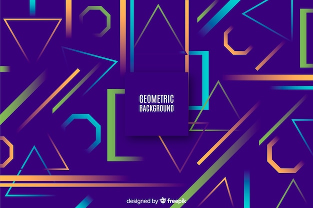 Fundo geométrico com gradientes