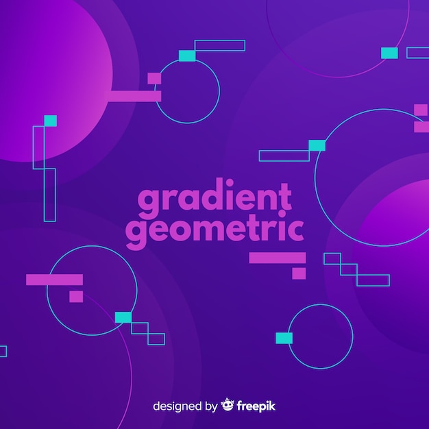 Vetor grátis fundo geométrico com gradientes