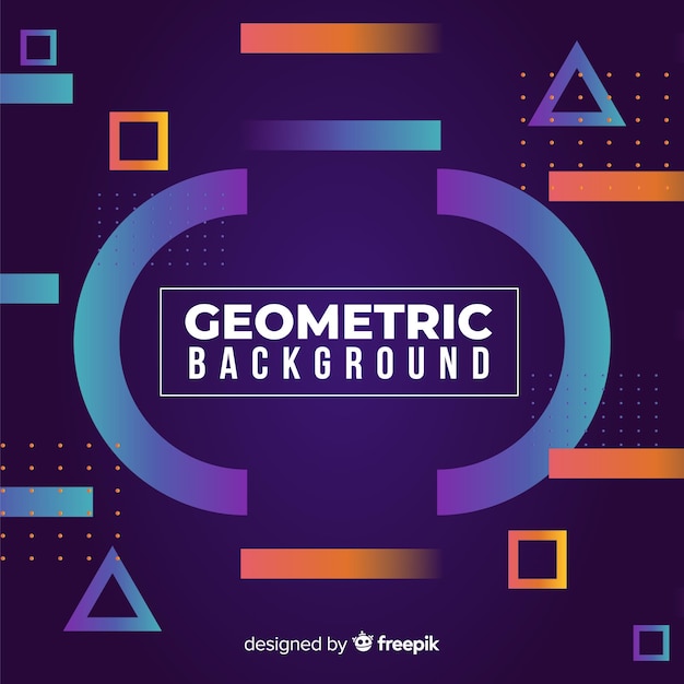 Vetor grátis fundo geométrico com gradientes