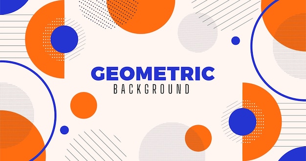 Fundo geométrico de desenho plano