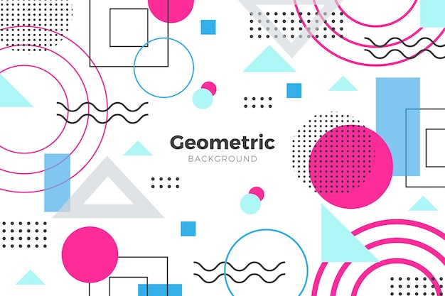 Vetor grátis fundo geométrico em design plano