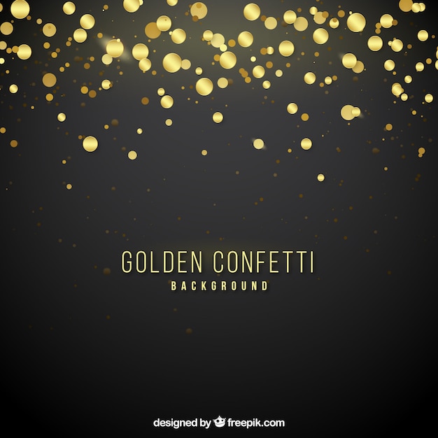 Vetor grátis fundo golden confetti