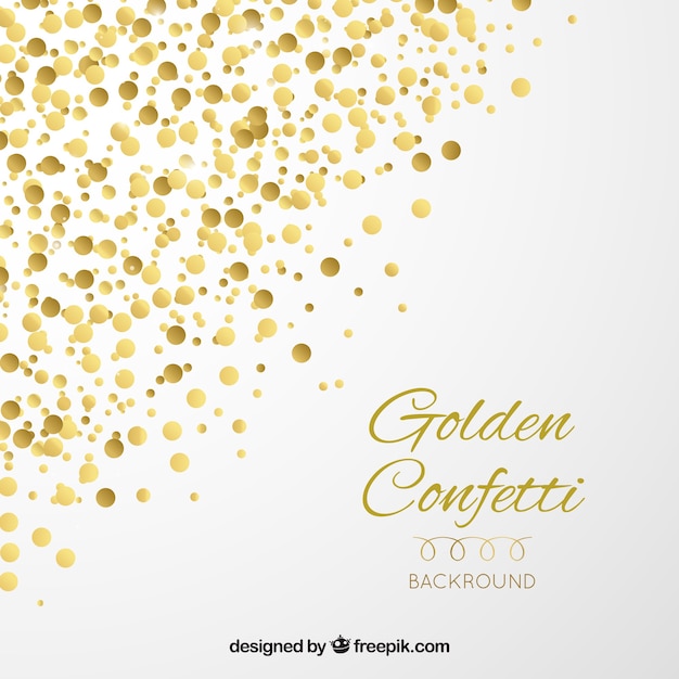 Vetor grátis fundo golden confetti