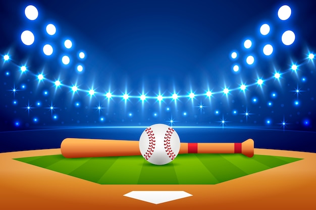 Fundo gradiente de beisebol