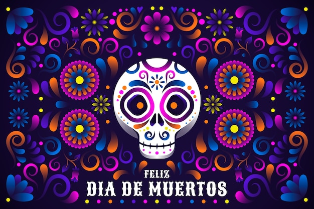 Fundo gradiente dia de muertos