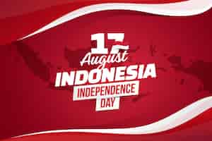 Vetor grátis fundo gradiente do dia da independência da indonésia