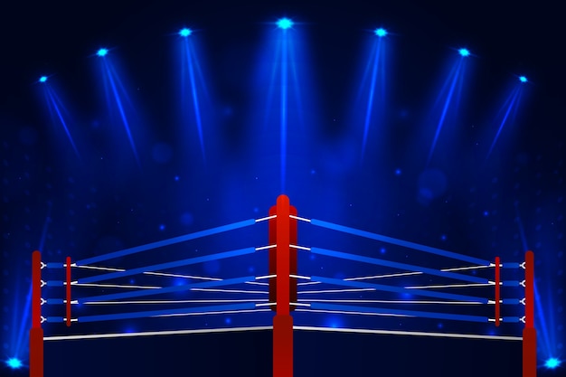 Vetor grátis fundo gradiente do ringue de boxe