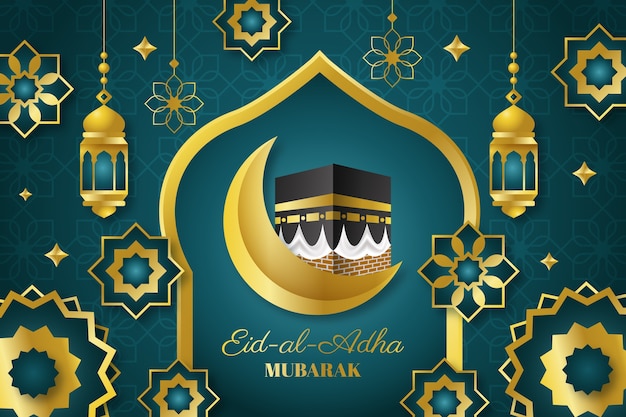 Fundo gradiente eid al-adha