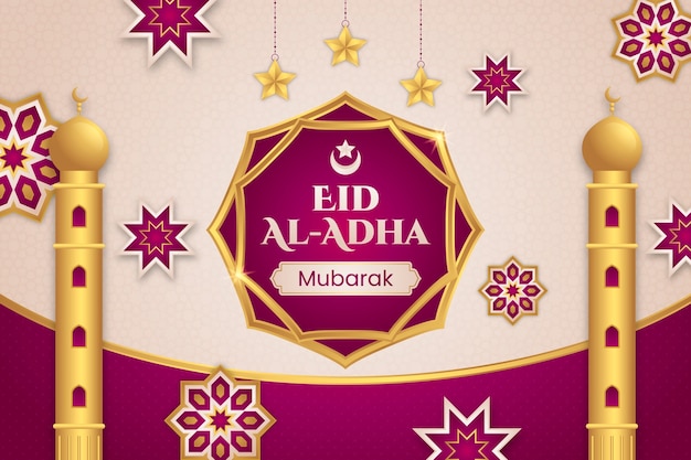 Fundo gradiente eid al-adha