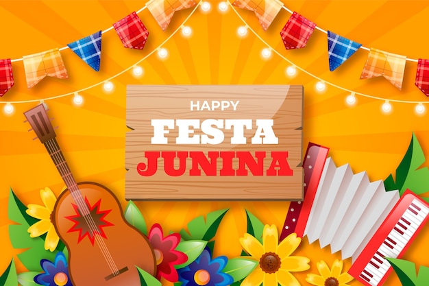 Fundo gradiente festas juninas