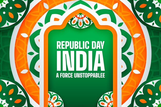 Fundo gradiente para a celebração do Dia da República da Índia