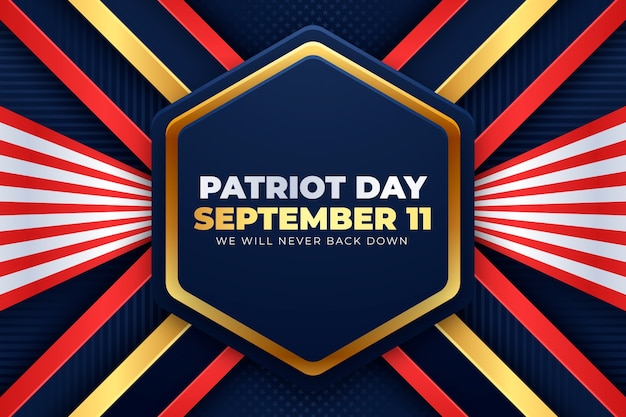 Fundo gradiente para a celebração do dia do patriota de 11 de setembro