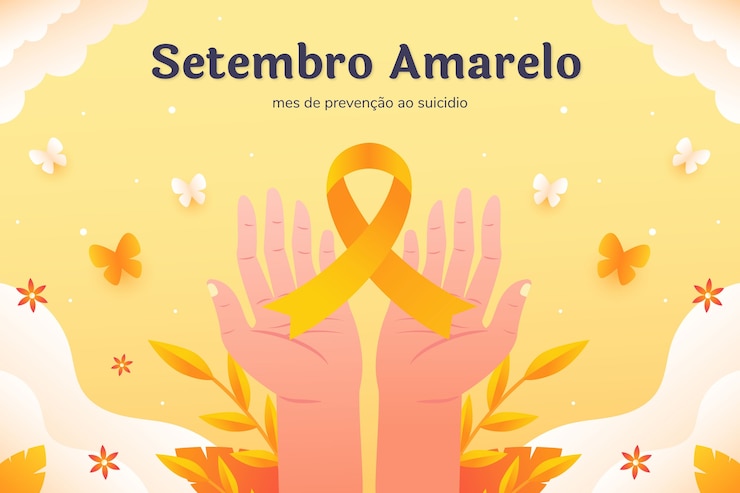 Vetor grátis fundo gradiente para a conscientização do mês brasileiro de prevenção do suicídio
