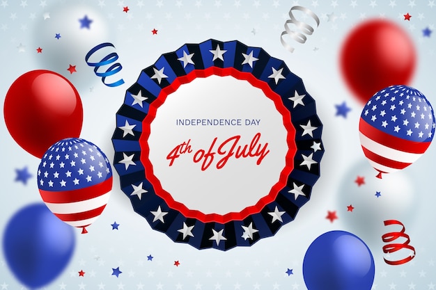 Vetor grátis fundo gradiente para celebração americana de 4 de julho
