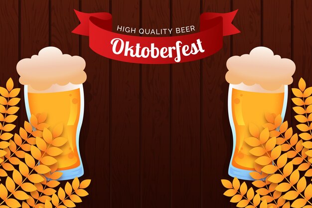 Fundo gradiente para celebração da oktoberfest