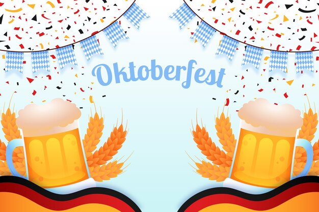 Fundo gradiente para celebração da oktoberfest