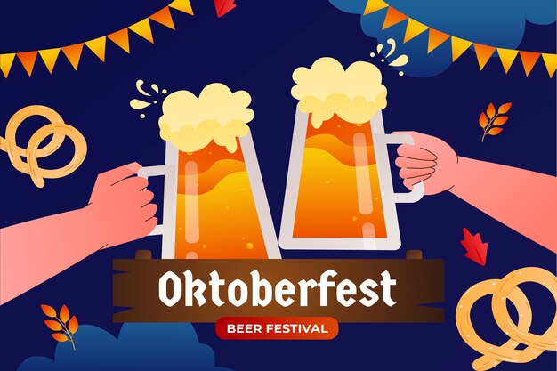 Fundo gradiente para celebração da oktoberfest