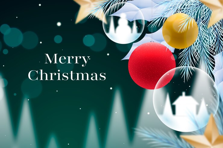 Vetor grátis fundo gradiente para celebração da temporada de natal com enfeites