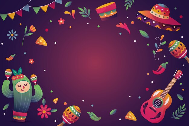 Fundo gradiente para celebração de cinco de maio