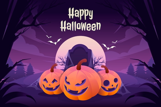 Fundo gradiente para celebração de halloween