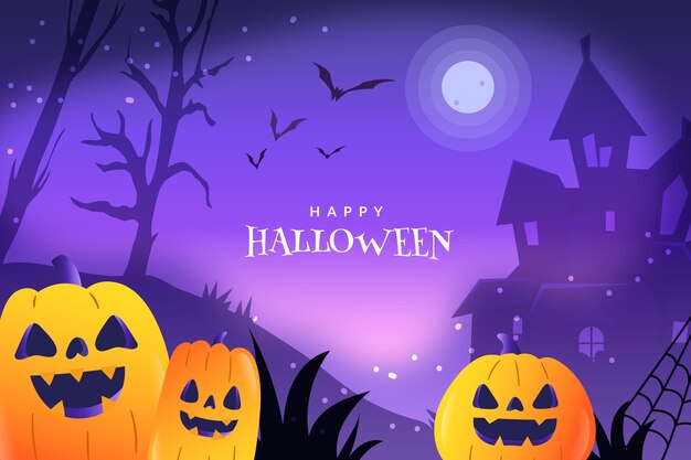 Fundo gradiente para celebração de halloween