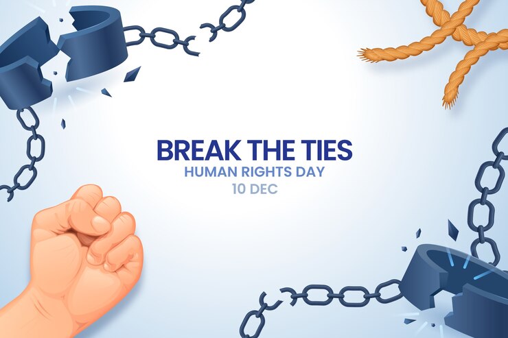 Vetor grátis fundo gradiente para celebração do dia dos direitos humanos