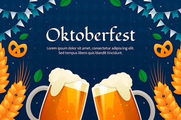 Fundo gradiente para o festival oktoberfest