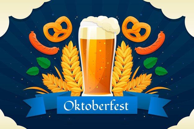 Fundo gradiente para o festival oktoberfest