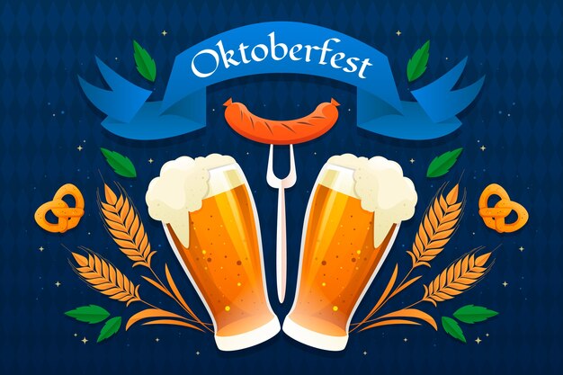 Fundo gradiente para o festival oktoberfest