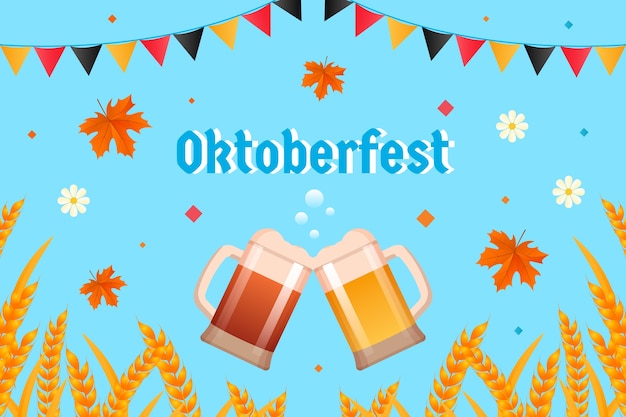 Fundo gradiente para o festival oktoberfest