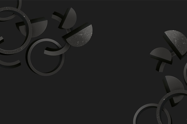 Vetor grátis fundo gradiente preto com elementos realistas